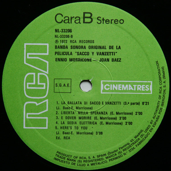 Banda Sonora Original De La Pelicula "Sacco Y Vanzetti"