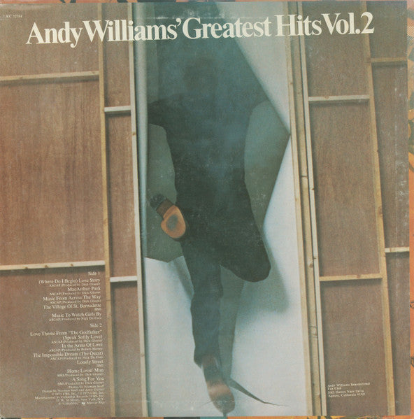 Master Release: Andy Williams' Greatest Hits Vol. 2 by Andy Williams
