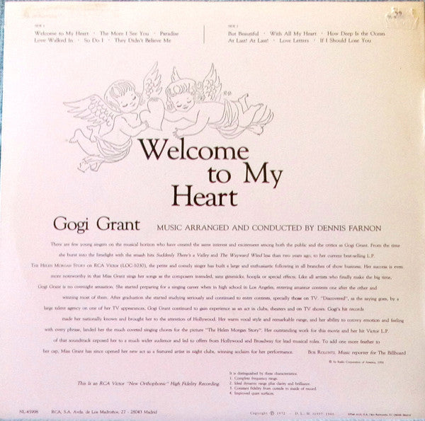 Master Release: Welcome To My Heart by Gogi Grant