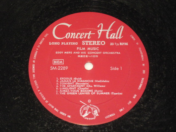 Master Release: Musique De Film by Eddy Mers And His Orchestra