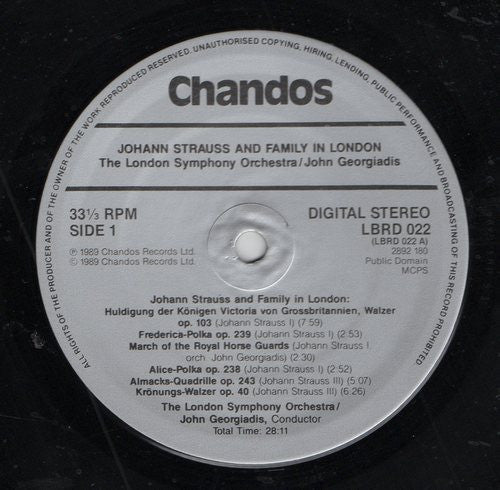 Release: Johann Strauss And Family In London -Vinyl-UK-1989-LBRD 022-11353312