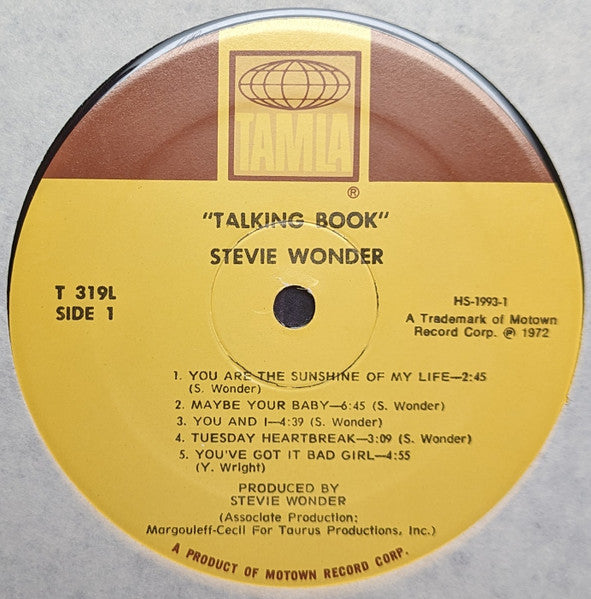 Release: Talking Book-Vinyl-US-1972-T7-319R1, T 319L-29824867