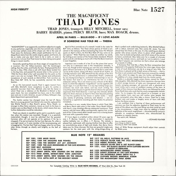 Release: The Magnificent Thad Jones-Vinyl-Japan-1979-GXK 8109, BLP 1527-32193714