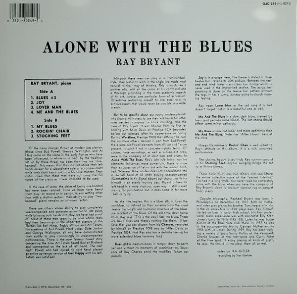 Release: Alone With The Blues-Vinyl-US-None-OJC-249 (NJ-8213)-23545613