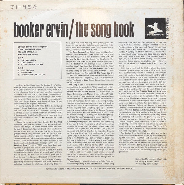Master Release: The Song Book by Booker Ervin