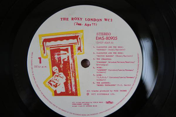 Release: The Roxy London WC2 (Jan - Apr 77)-Vinyl-Japan-1977-EMS-80905-19937716