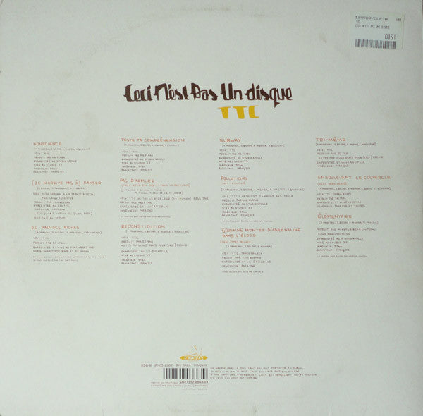 Release: Ceci N'est Pas Un Disque-Vinyl-UK & France-2002-BD038-42665