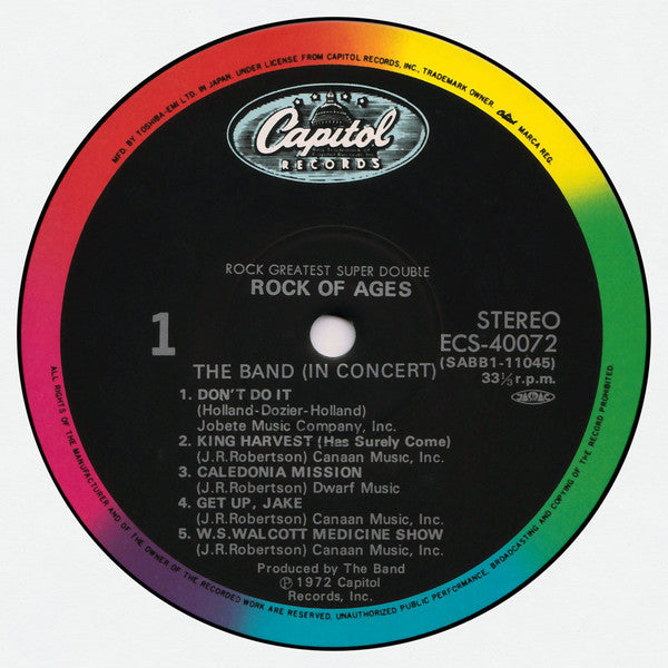 Release: Rock Of Ages (The Band In Concert)-Vinyl-Japan-None-ECS-40072·73-14419721