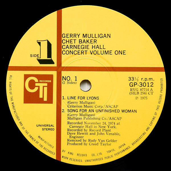 Carnegie Hall Concert Volume 1