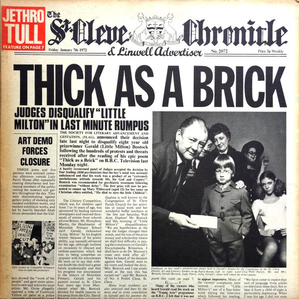 Release: Thick As A Brick-Vinyl-US-1972-MS 2072-13611484