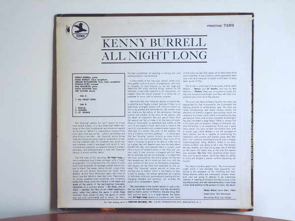 Release: All Night Long-Vinyl-US-1969-PR 7289, PRST 7289-14218927