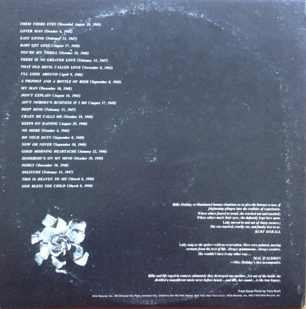 Master Release: The Billie Holiday Story by Billie Holiday