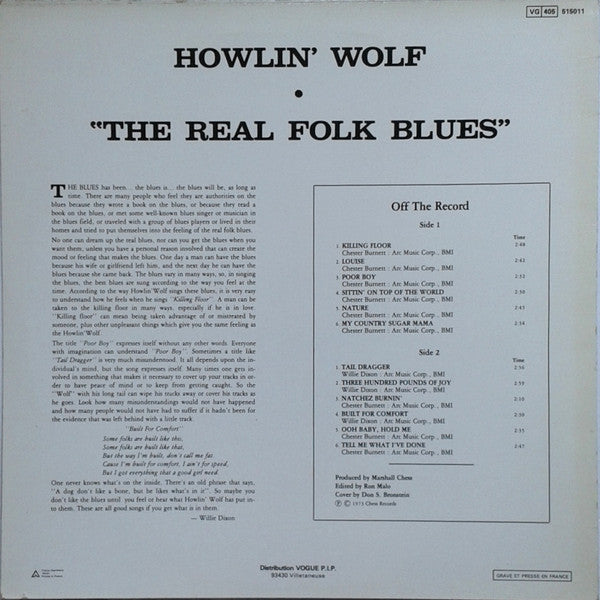 Release: The Real Folk Blues-Vinyl-France-None-515011-15744068