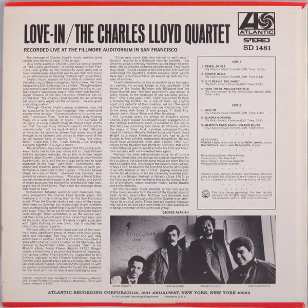 Master Release: Love-In by The Charles Lloyd Quartet