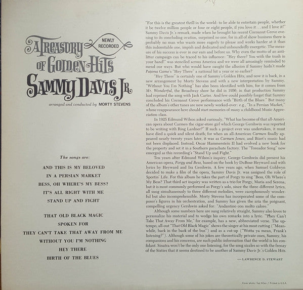 Master Release: A Treasury Of Golden Hits by Sammy Davis Jr.