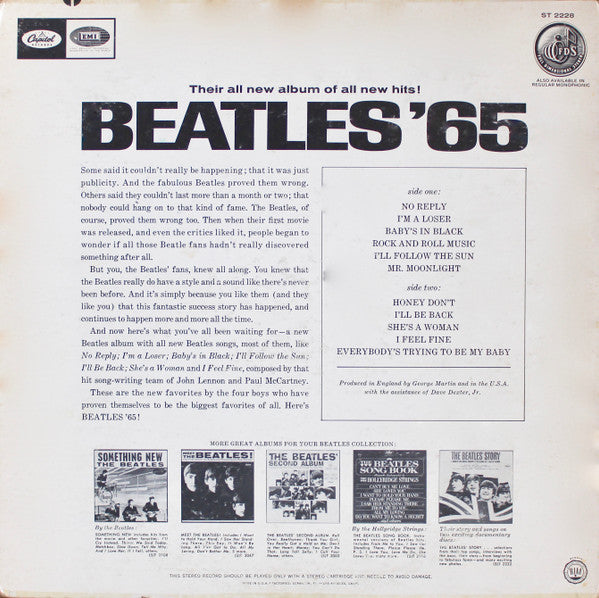 Release: Beatles '65-Vinyl-US-1964-ST 2228, ST-2228-10000046
