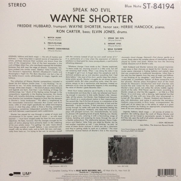 Release: Speak No Evil-Vinyl-Worldwide-2021-0744042, 0744042, 84194, ST-84194, BST 84194-16941774