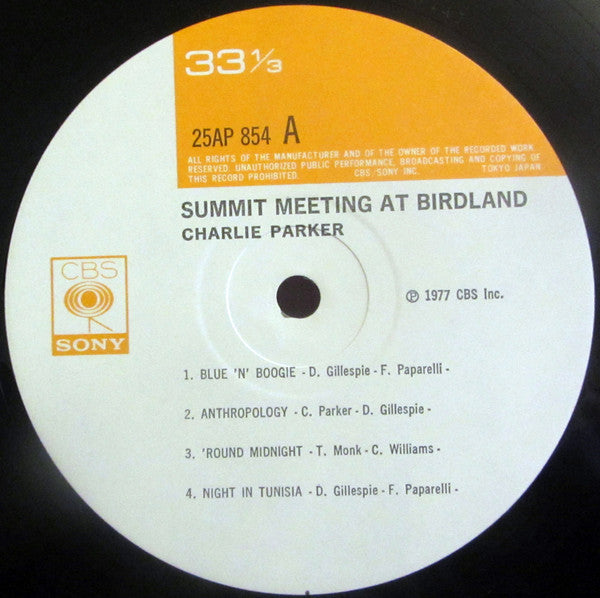 Summit Meeting At Birdland
