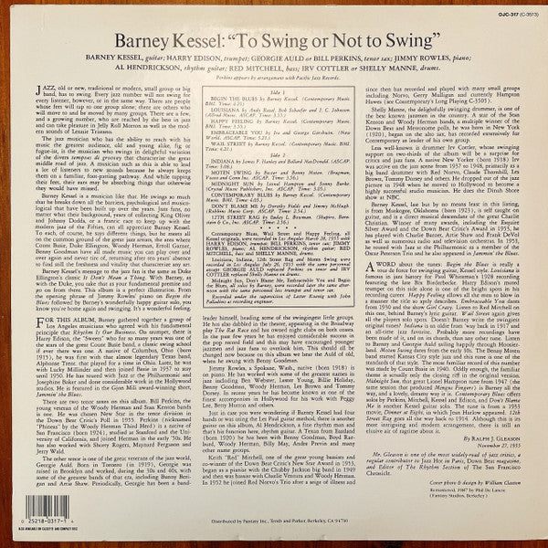 Release: Vol. 3, To Swing Or Not To Swing-Vinyl-US-1987-C-3513, OJC-317-10696057