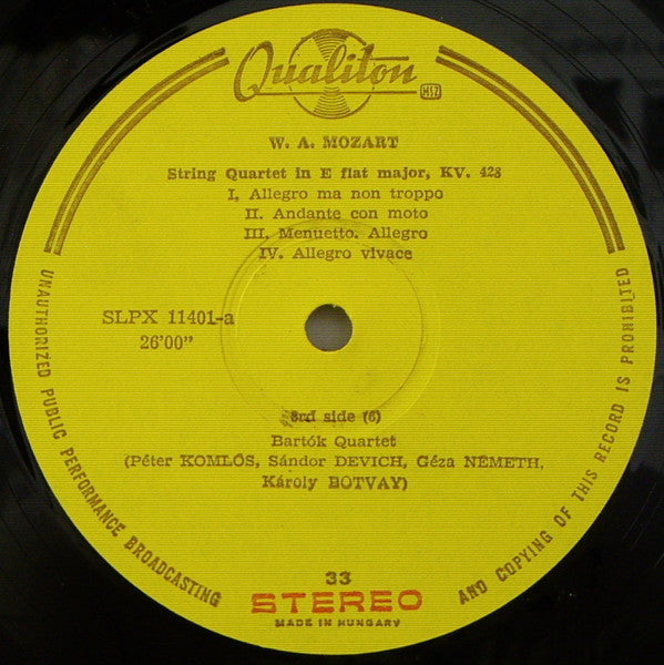 Six String Quartets - Dedicated To J. Haydn