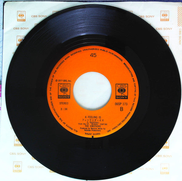 Best Of My Love / A Feeling Is = エモーションズ / ベスト・オブ・マイ・ラブ