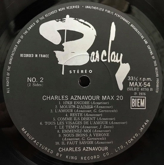 Charles Aznavour Max 20