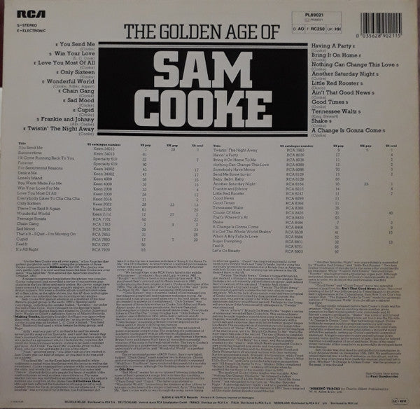 Master Release: The Golden Age Of Sam Cooke by Sam Cooke