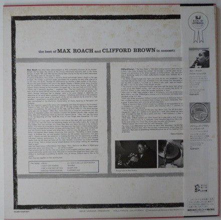 Release: The Best Of Max Roach And Clifford Brown In Concert!-Vinyl-Japan-1984-K23P 6271-10065105
