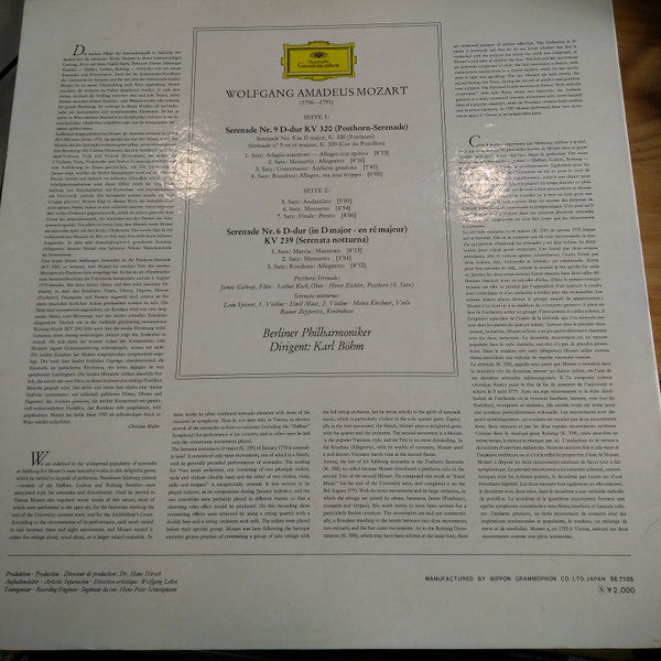 Posthorn-Serenade KV 320 / Serenata Notturna KV 239