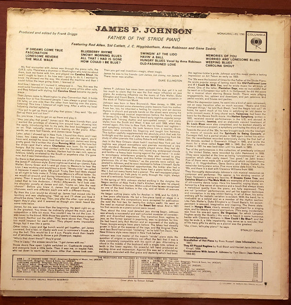 Master Release: Father Of The Stride Piano by James Price Johnson
