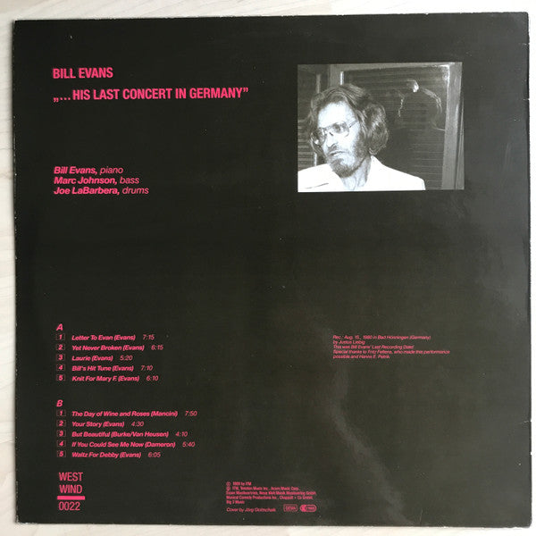Master Release: His Last Concert In Germany by Bill Evans