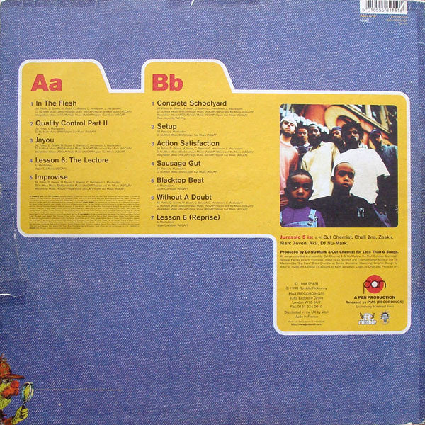 Release: Jurassic 5-Vinyl-Europe-1998-PAN 015 LP, 821 0015 10-96640