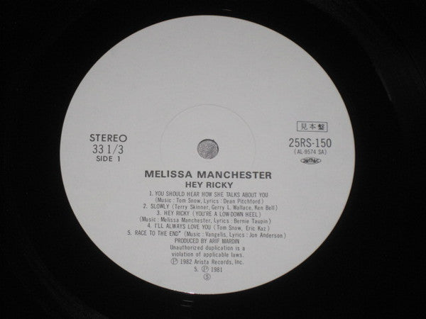 Release: Hey Ricky-Vinyl-Japan-1982-25RS-150-15125601