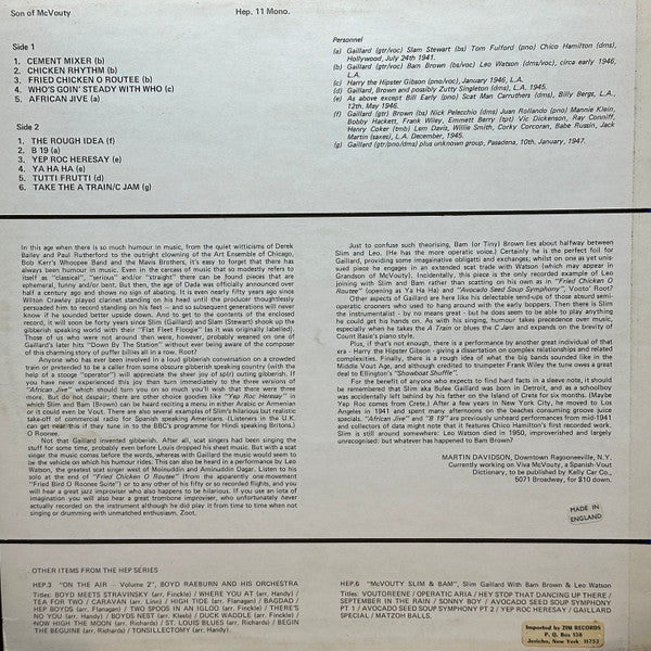 Release: Son Of McVouty-Vinyl-UK-1978-HEP 11-32819634