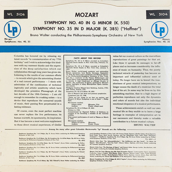 Symphony No. 40 In G Minor K. 550 / Symphony No. 35 In D Major K.385 "Haffner"