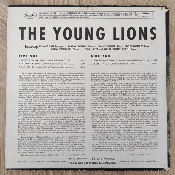 Release: The Young Lions-Vinyl-US-1968-VJLP 3013-23883113