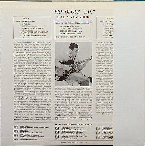 Release: Frivolous Sal-Vinyl-Japan-1975-MP 2438-13891136