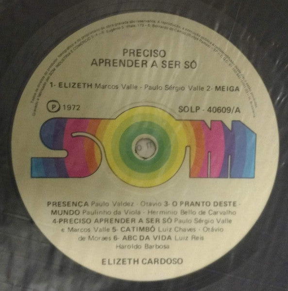 Release: Preciso Aprender A Ser Só-Vinyl-Brazil-None-SOLP-40609-12335523