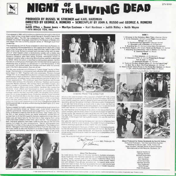 Master Release: Night Of The Living Dead (Original Motion Picture Soundtrack) by Various