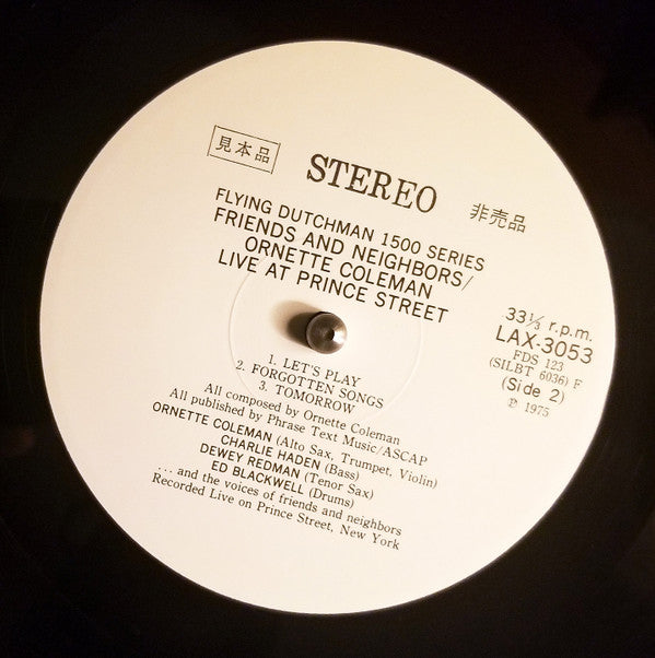 Friends And Neighbors - Ornette Live At Prince Street