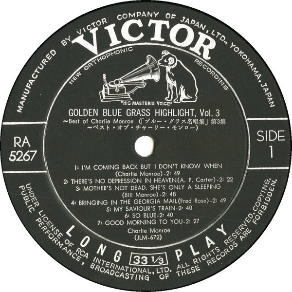 Golden Blue Grass Highlight, Vol. 3, The Best Of Charlie Monroe