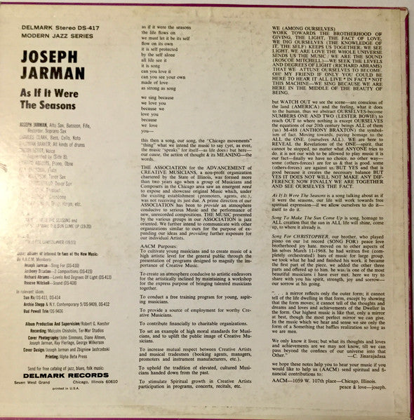 Release: As If It Were The Seasons-Vinyl-US-1968-DS-417-15640529