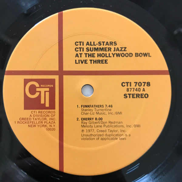 CTI Summer Jazz At The Hollywood Bowl Live Three