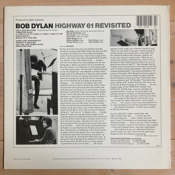 Release: Highway 61 Revisited-Vinyl-US-None-9189, C 9189, PC 9189-23706548