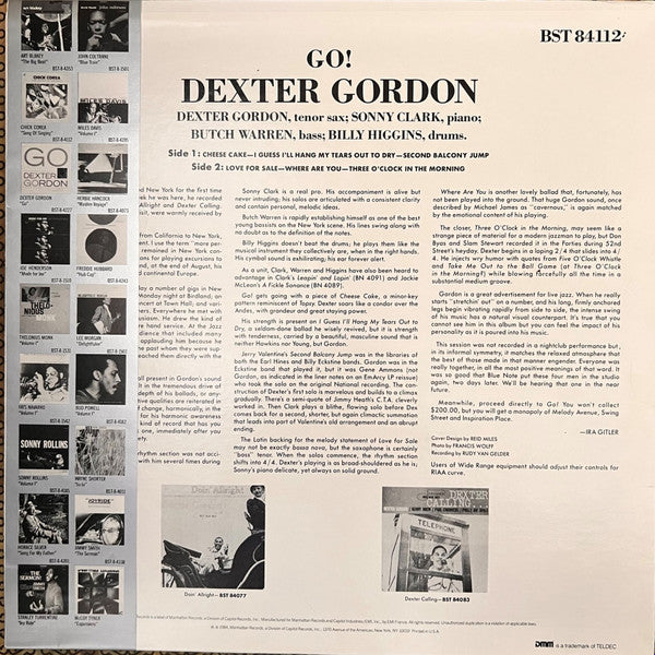 Release: Go!-Vinyl-US-1984-BST 84112-27277581
