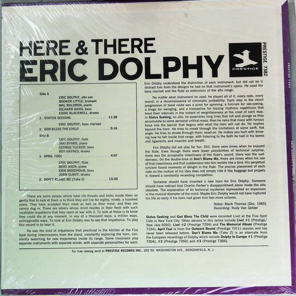 Release: Here And There-Vinyl-US-1966-PR 7382, 7382, PRST 7382-22510190