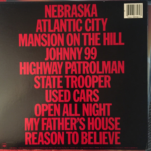 Release: Nebraska-Vinyl-US-1982-TC 38358-10483618