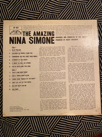 Release: The Amazing Nina Simone-Vinyl-US-1959-CP 407-12695968
