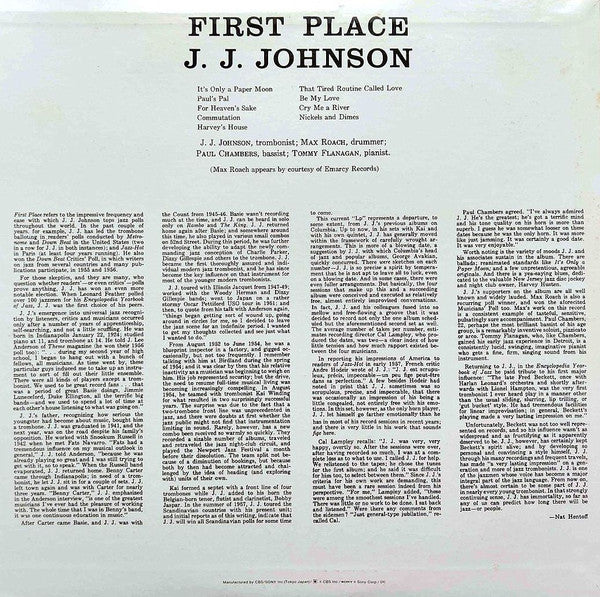 Release: First Place-Vinyl-Japan-1979-20AP 1411-10483396