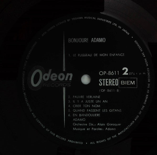 Bonjour ! Adamo